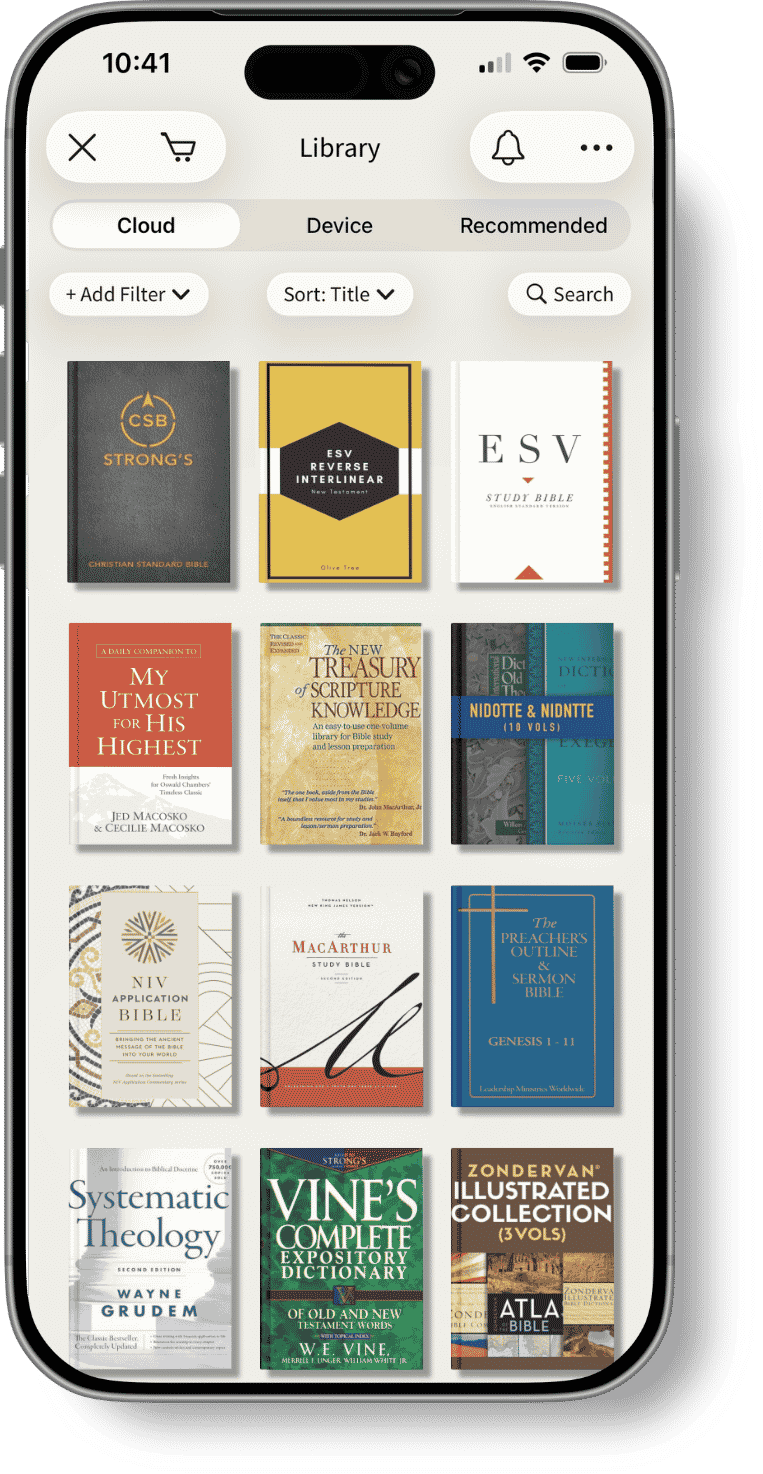 Library in the Olive Tree app